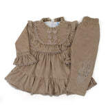 Girls Tight Suit - Light Brown, Girls Shalwar Kameez, Chase Value, Chase Value