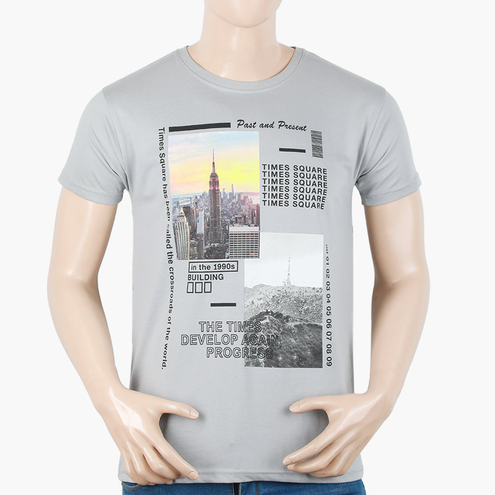 Men's Half Sleeves T-Shirt - Grey, Men's T-Shirts & Polos, Chase Value, Chase Value