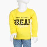 Boys Full Sleeves T-Shirt - Yellow, Boys T-Shirts, Chase Value, Chase Value