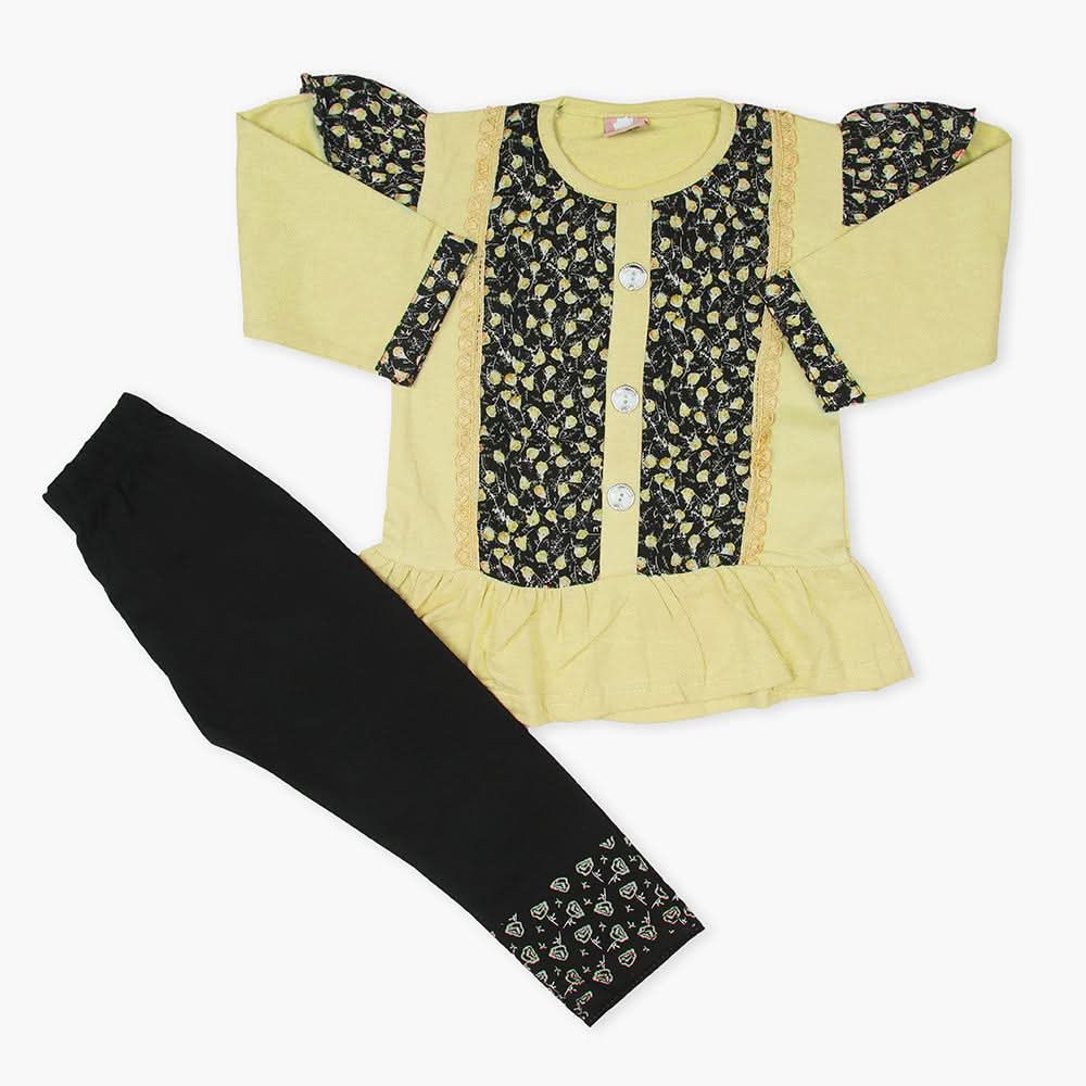 Girls Tights Suit - Lemon, Girls Suits, Chase Value, Chase Value