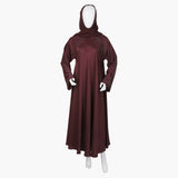 Women's Long Bottom Abaya - Maroon, Women Abayas, Chase Value, Chase Value