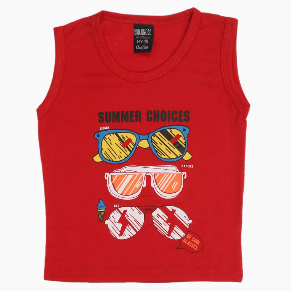 Boys Sando - Red, Boys T-Shirts, Chase Value, Chase Value