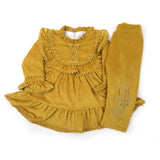 Girls Tight Suit - Mustard, Girls Shalwar Kameez, Chase Value, Chase Value