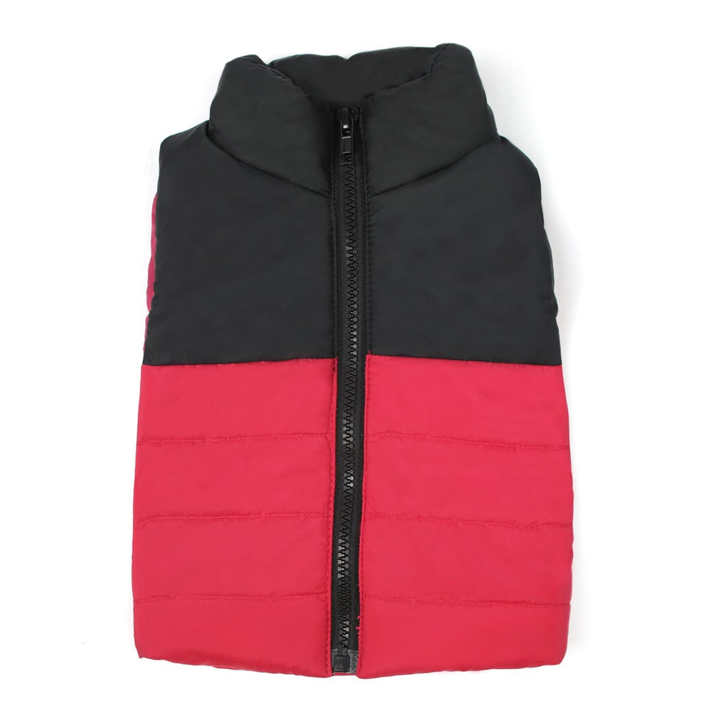 Newborn Boys Sleevesless Parachute Jacket - Dark Pink, Newborn Boys Winterwear, Chase Value, Chase Value