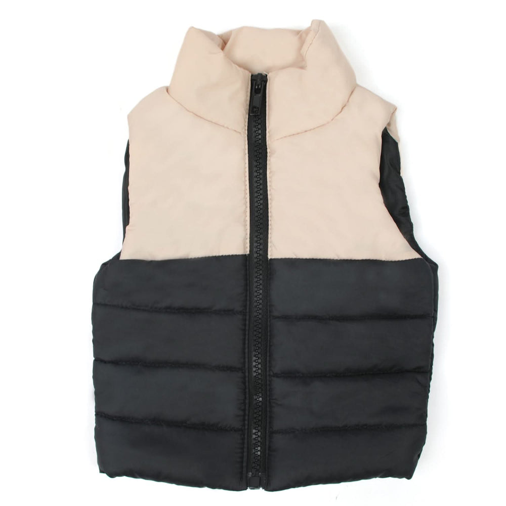 Newborn Boys Sleeveless Parachute Jacket - Black, Newborn Boys Winterwear, Chase Value, Chase Value