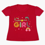 Girls Half Sleeves T-Shirt - Dark Pink, Girls T-Shirts, Chase Value, Chase Value