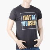 Men's Half Sleeves T-Shirt - Dark Grey, Men's T-Shirts & Polos, Chase Value, Chase Value