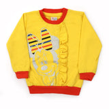 Girls Full Sleeves Sweat Shirt - Yellow, Girls Hoodies & Sweat Shirts, Chase Value, Chase Value