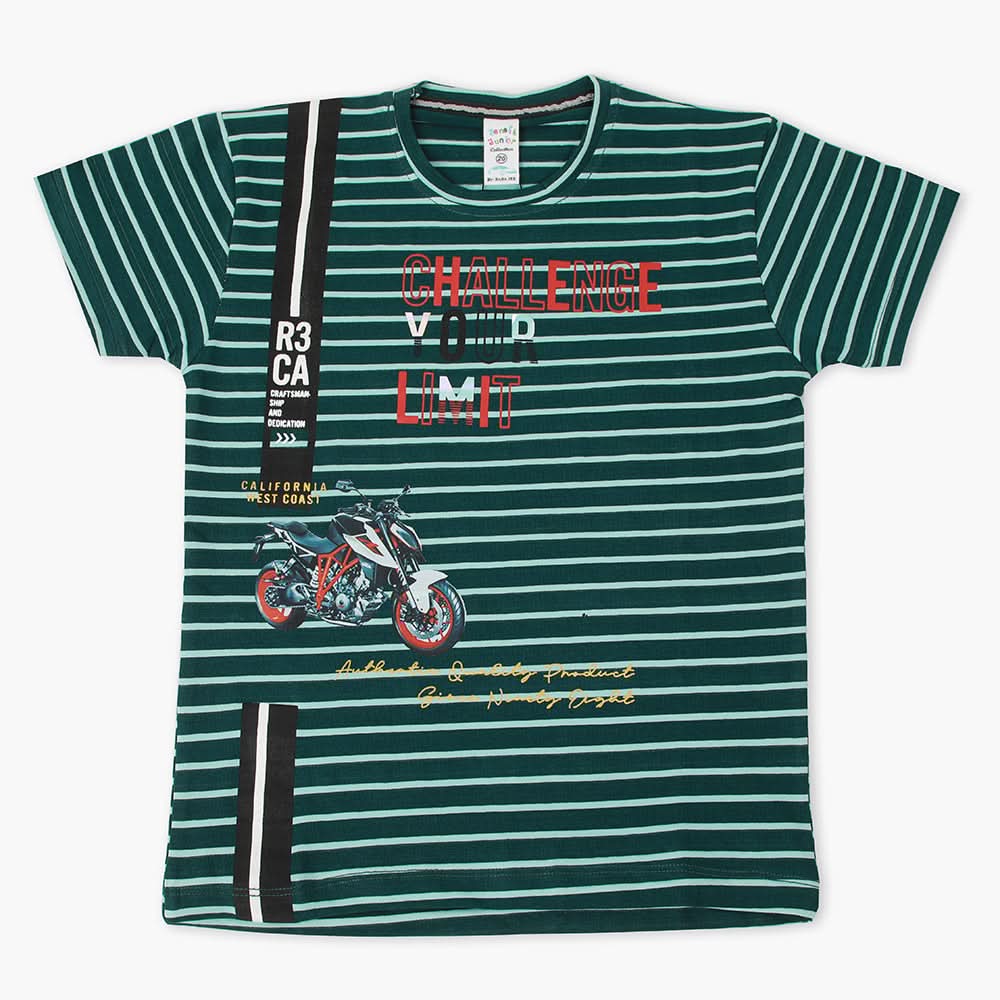 Boys Half Sleeves T-Shirt - Green, Boys T-Shirts, Chase Value, Chase Value