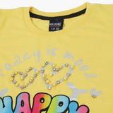 Girls T-Shirt - Yellow, Girls T-Shirts, Chase Value, Chase Value