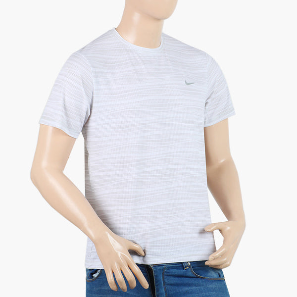 Men's Half Sleeves T-Shirt - Ash White