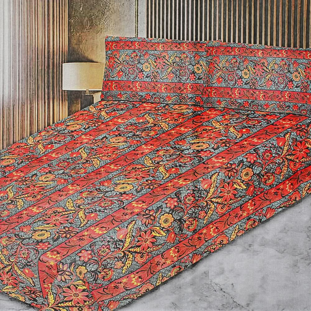 3D Double Bedsheet - Multi Color, Double Size Bed Sheet, Chase Value, Chase Value