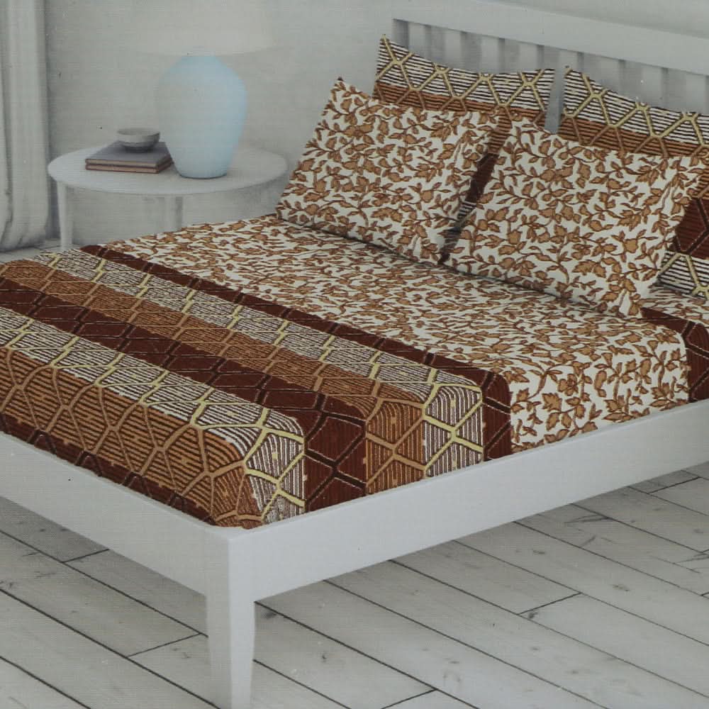 Double Bed Sheet With 2 Pillow - M-24, Double Size Bed Sheet, Chase Value, Chase Value
