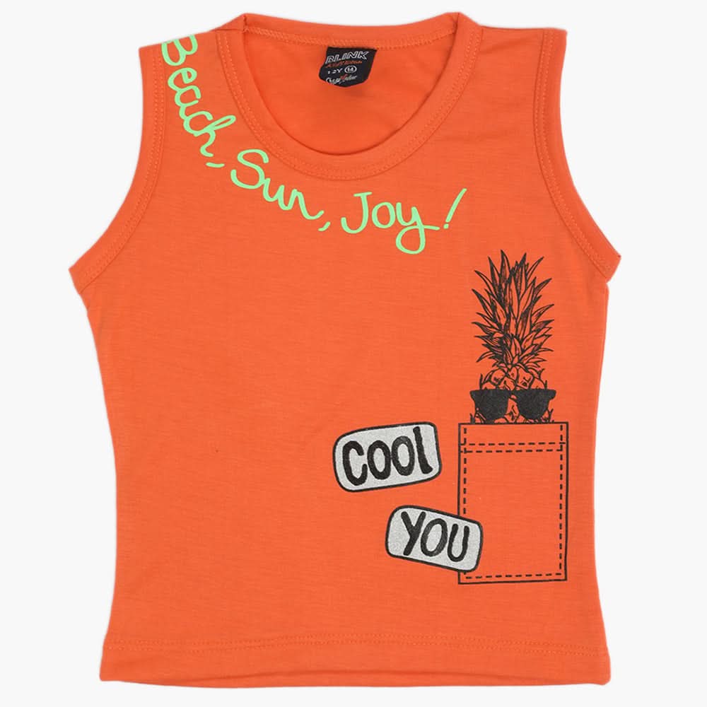 Boys Sando - Orange, Boys T-Shirts, Chase Value, Chase Value