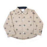 Newborn Boys Full Sleeves Shirt - Beige, Newborn Boys Winterwear, Chase Value, Chase Value