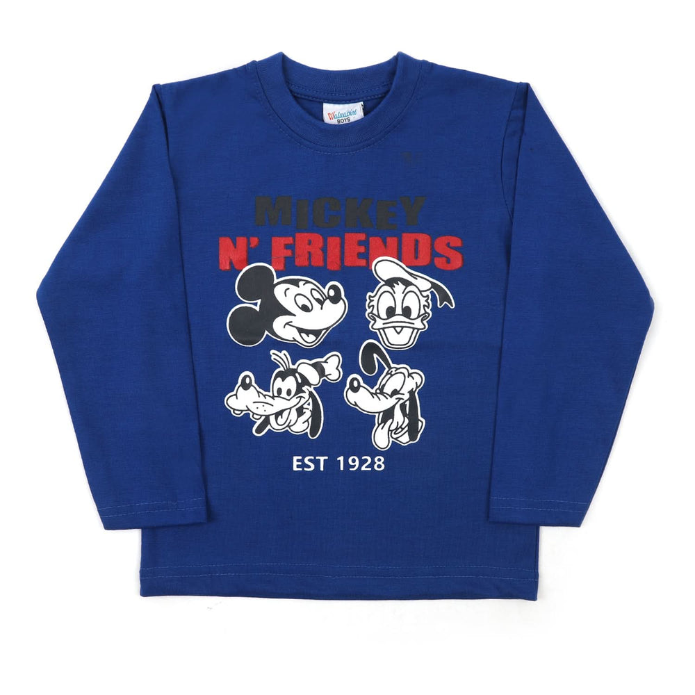 Boys Full Sleeves T-Shirt - Royal Blue, Boys T-Shirts, Chase Value, Chase Value