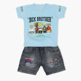 Newborn Boys Half Sleeves Suit - Blue, Newborn Boys Sets & Suits, Chase Value, Chase Value
