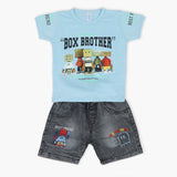 Newborn Boys Half Sleeves Suit - Blue, Newborn Boys Sets & Suits, Chase Value, Chase Value