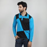 Men's Full Sleeves Polo T-Shirt - Blue, Men's T-Shirts & Polos, Chase Value, Chase Value