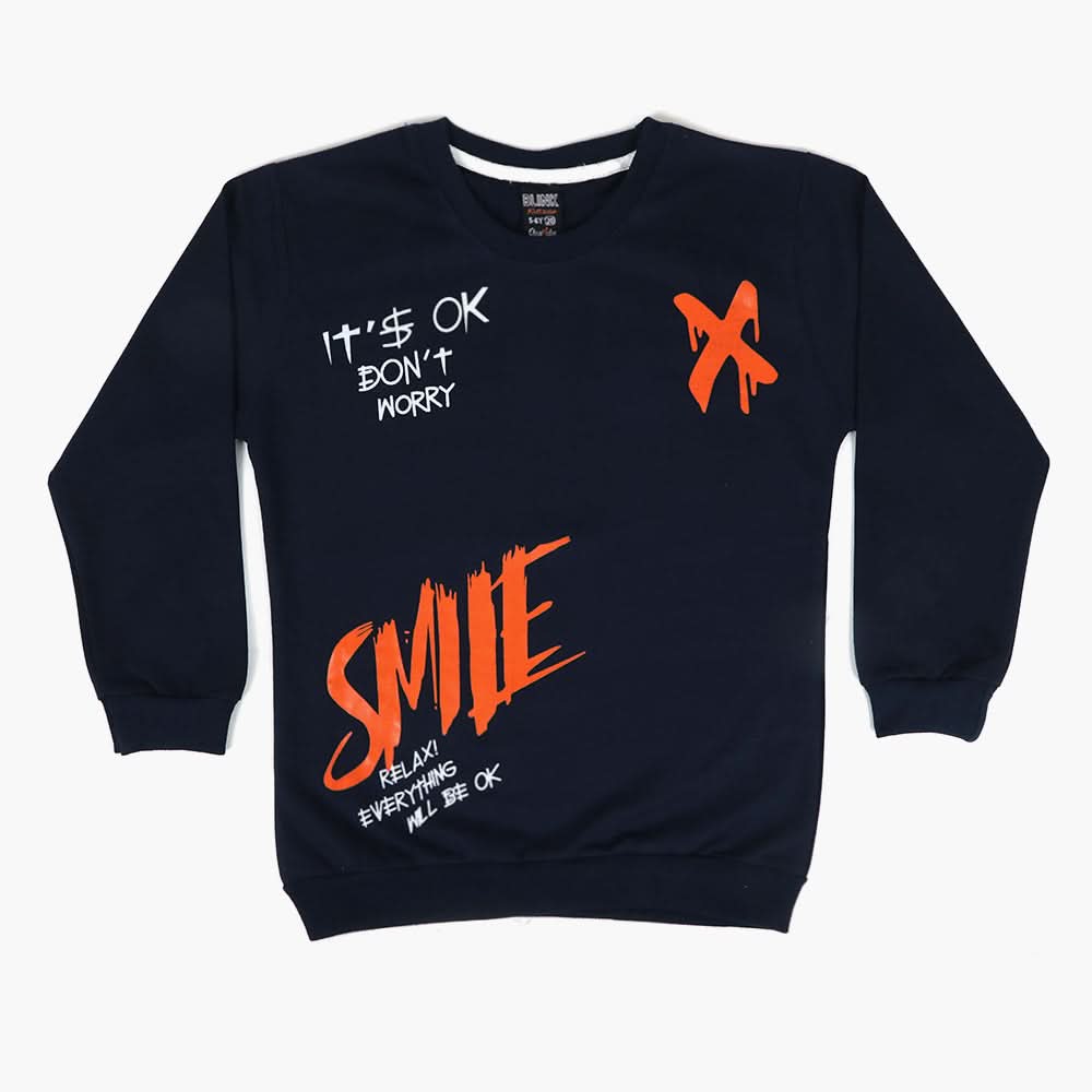 Boys Full Sleeves T-Shirts - Navy Blue, Boys T-Shirts, Chase Value, Chase Value