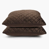 Velvet Cushion 2pcs Set - Brown, Cushion Cover, Chase Value, Chase Value