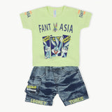 Newborn Boys Half Sleeves Suit - Green, Newborn Boys Sets & Suits, Chase Value, Chase Value