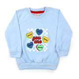 Girls Full Sleeves Sweat Shirt - Light Blue, Girls Hoodies & Sweat Shirts, Chase Value, Chase Value