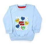 Girls Full Sleeves Sweat Shirt - Light Blue, Girls Hoodies & Sweat Shirts, Chase Value, Chase Value