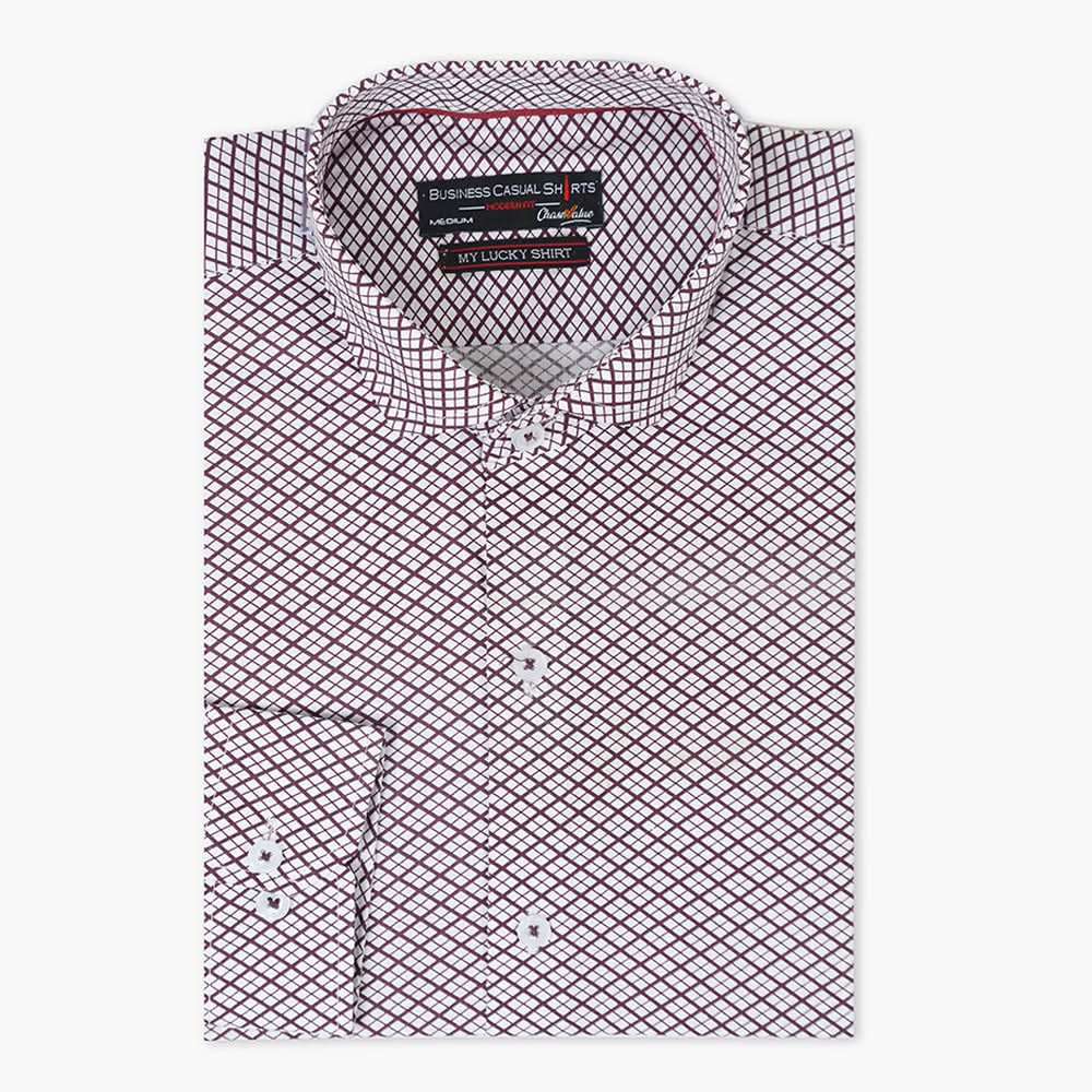 Men's Business Casual Shirt - Maroon, Men's Shirts, Chase Value, Chase Value