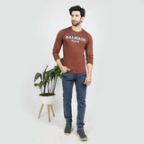 Men's Full Sleeves T-Shirt - Dark Brown, Men's T-Shirts & Polos, Chase Value, Chase Value