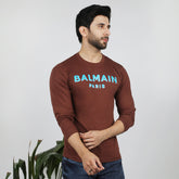 Men's Full Sleeves T-Shirt - Dark Brown, Men's T-Shirts & Polos, Chase Value, Chase Value