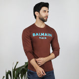 Men's Full Sleeves T-Shirt - Dark Brown, Men's T-Shirts & Polos, Chase Value, Chase Value