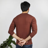 Men's Full Sleeves T-Shirt - Dark Brown, Men's T-Shirts & Polos, Chase Value, Chase Value