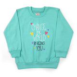 Girls Full Sleeves Sweat Shirt - Cyan, Girls Hoodies & Sweat Shirts, Chase Value, Chase Value