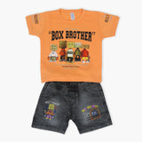 Newborn Boys Half Sleeves Suit - Orange, Newborn Boys Sets & Suits, Chase Value, Chase Value