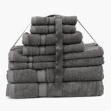Towel Set 8pcs - Grey, Kitchen Towel, Chase Value, Chase Value
