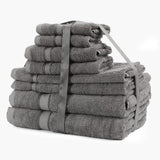Towel Set 8pcs - Grey, Kitchen Towel, Chase Value, Chase Value