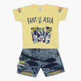 Newborn Boys Half Sleeves Suit - Yellow, Newborn Boys Sets & Suits, Chase Value, Chase Value