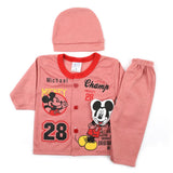 Newborn Boys Full Sleeves Suit - Tea Pink, Newborn Boys Sets & Suits, Chase Value, Chase Value