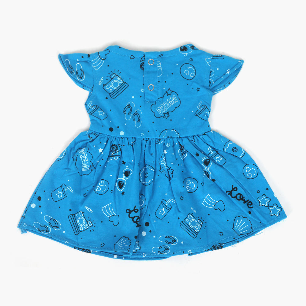 Newborn Girls Frock - Blue, Newborn Girls Frocks, Chase Value, Chase Value