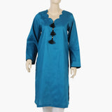 Women's Stitched Kurti - Steel Blue, Women Ready Kurtis, Chase Value, Chase Value