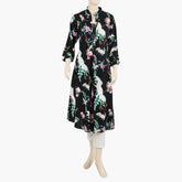 Women's Printed Stitched Kurti - Black, Women Ready Kurtis, Chase Value, Chase Value
