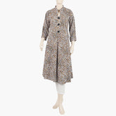 Women's Printed Stitched Kurti - Brown & White, Women Ready Kurtis, Chase Value, Chase Value