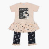 Girls Half Sleeves Suit - Peach, Girls Suits, Chase Value, Chase Value