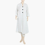 Women's Printed Stitched Kurti - White, Women Ready Kurtis, Chase Value, Chase Value