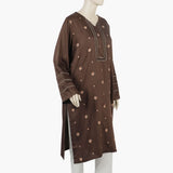 Women's Embroidered Stitched Kurti - Warm Olive, Women Ready Kurtis, Chase Value, Chase Value