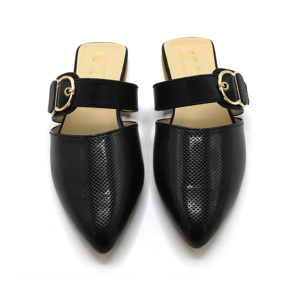 Women's Backless Pump - Black, Women Backless Pumps, Chase Value, Chase Value