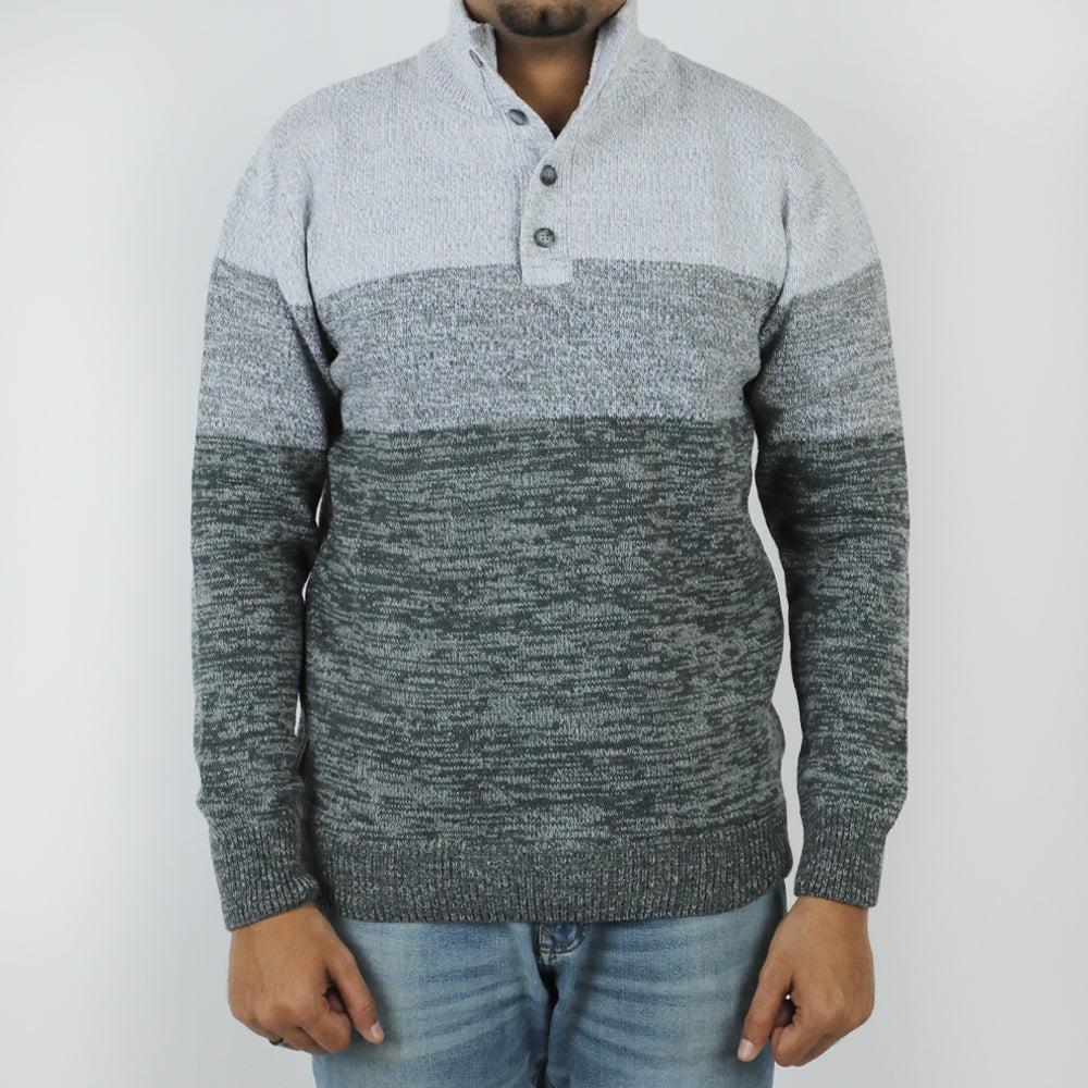 Men's Mock Neck Sweater - Grey, Men's Sweater & Sweat Shirts, Eminent, Chase Value