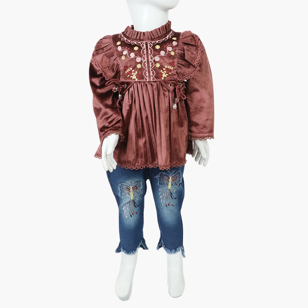 Girls Pant Suit - Maroon, Girls Suits, Chase Value, Chase Value