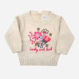 Newbron Girls Full Sleeves Sweater - Fawn, Newborn Girls Winterwear, Chase Value, Chase Value